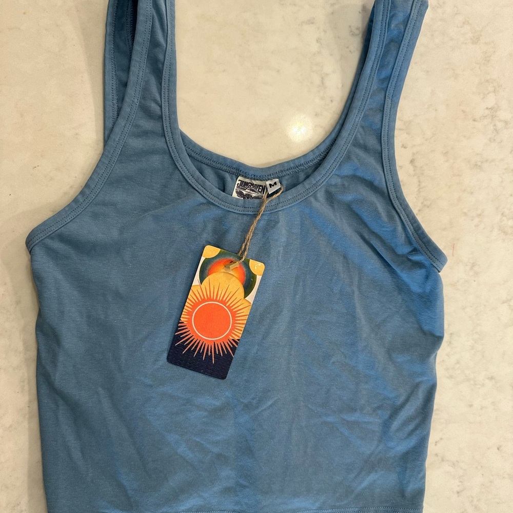 Jungmaven Light Blue Scoop Neck Tank Top